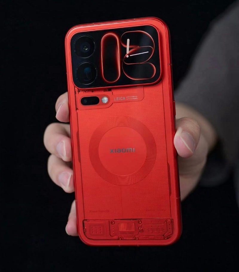Xiaomi 18 Pro Max màu Đỏ Transparent Special Edition