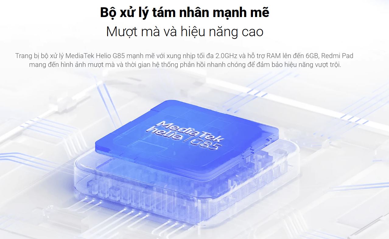 Xiaomi Redmi Pad SE 8.7 WiFi có hiệu năng ổn định