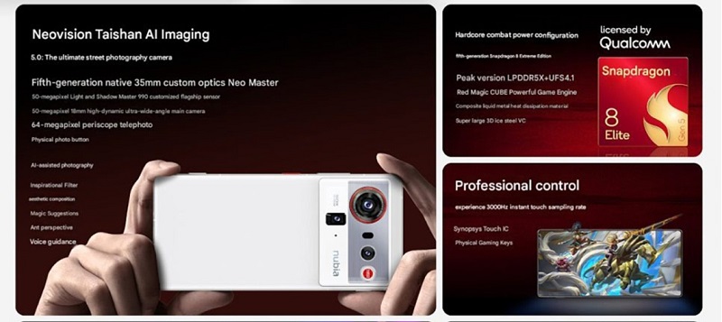 nubia z80 ultra trang bị chip Snapdragon 8 Elite Gen 5