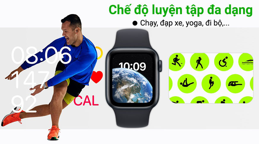 Apple Watch SE (2022) 40mm (GPS) Nhôm Sport Band Chính Hãng VN/A