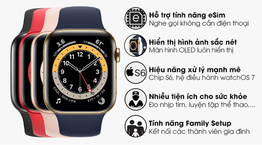 Apple Watch Series 6 44mm LTE Chính Hãng (Chưa Active) Apple Watch Series 6 44mm LTE Chính Hãng (Chưa Active)