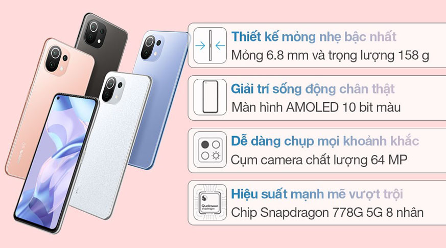 Xiaomi 11 Lite 5G NE (8GB | 128GB) Chính Hãng