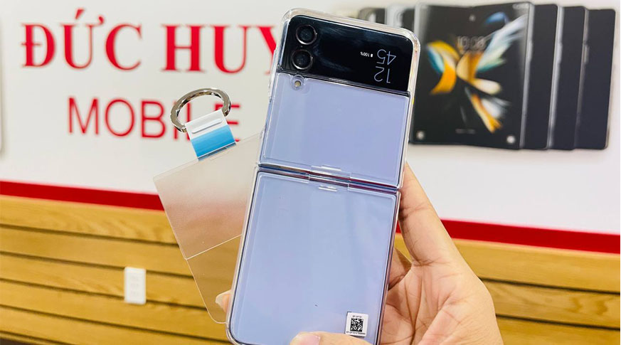 Ốp Lưng Samsung Galaxy Z Flip4 5G Clear Cover With Ring Chính Hãng