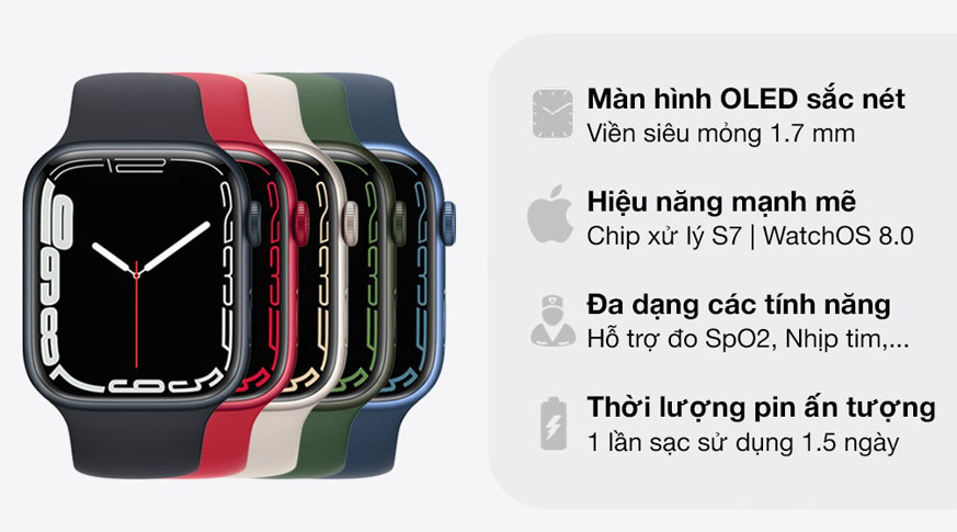 Apple Watch Series 7 41mm GPS Chính Hãng (Trôi bảo hành) Apple Watch Series 7 41mm GPS Chính Hãng (Trôi bảo hành)