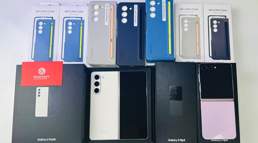 Bao Da Kèm Bút S-Pen Samsung Galaxy Z Fold5 5G (Slim) Chính Hãng