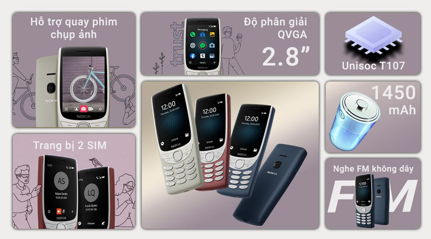 Nokia 8210 4G Chính Hãng Nokia 8210 4G Chính Hãng