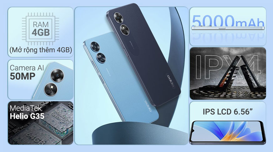OPPO A17 (4GB | 64GB) Chính Hãng OPPO A17 (4GB | 64GB) Chính Hãng