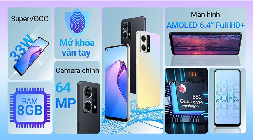OPPO Reno8 4G (8GB | 256GB) Chính Hãng Trôi Bảo Hành