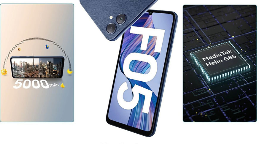 Samsung Galaxy F05 Chip MediaTek Helio G35, Pin 5000 mAh
