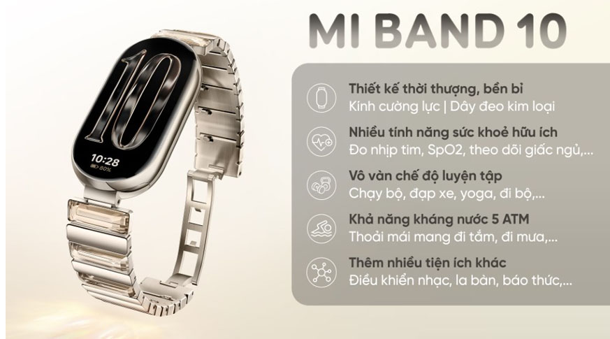 Xiaomi Mi Band 10 Vàng