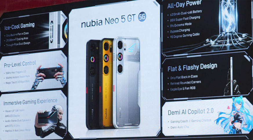 tính năng nubia Neo 5 GT 5G