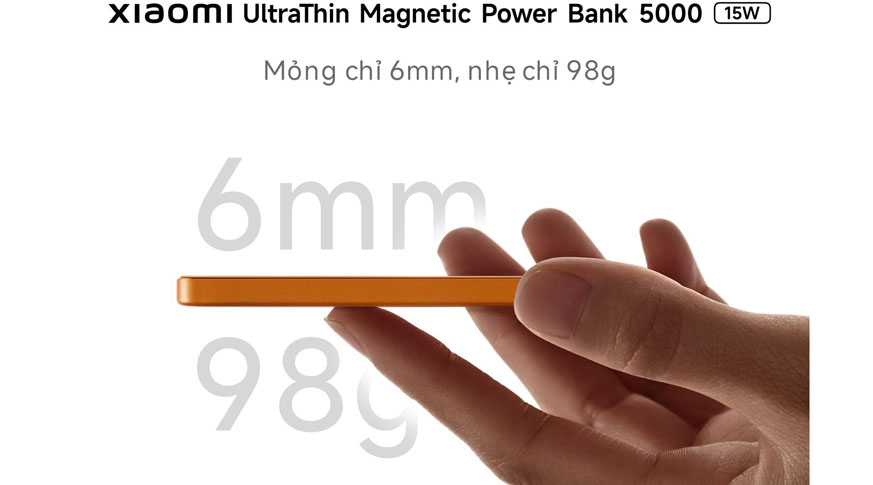 Xiaomi UltraThin Magnetic Power Bank 5000 15W giá rẻ
