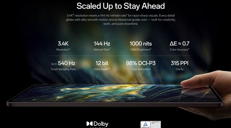OnePlus Pad 4 có màn hình 144Hz