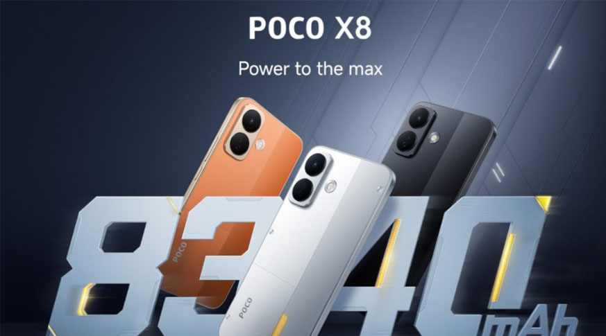 POCO X8 5G pin 8340 mAh