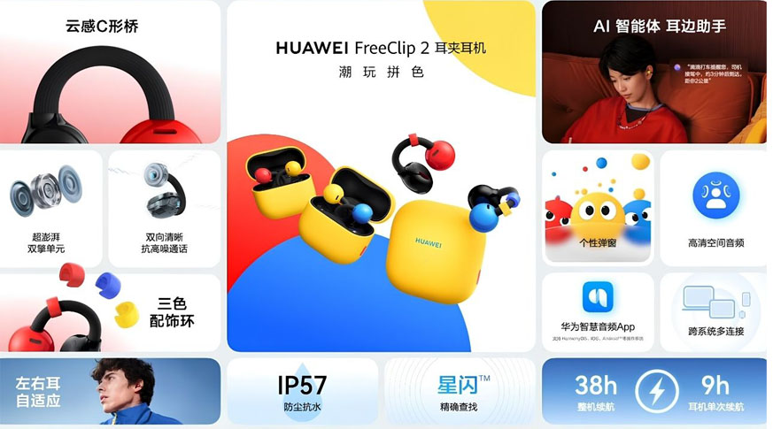 Tai nghe Bluetooth Huawei FreeClip 2