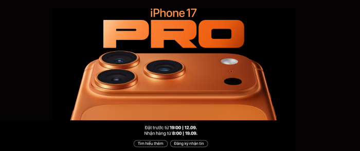 iPhone 17 2025 - Đăng Ký Nhận Tin