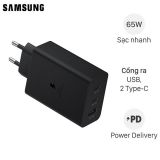 Củ sạc Samsung 3 cổng USB Type C PD 65W Chính Hãng