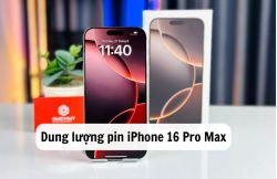 Dung lượng pin iPhone 16 Pro Max bao nhiêu mAh?
