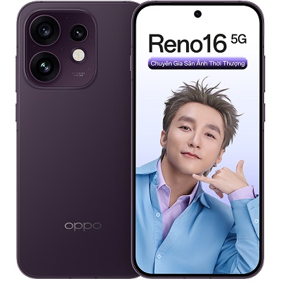 OPPO Reno 16 màu Tím đen